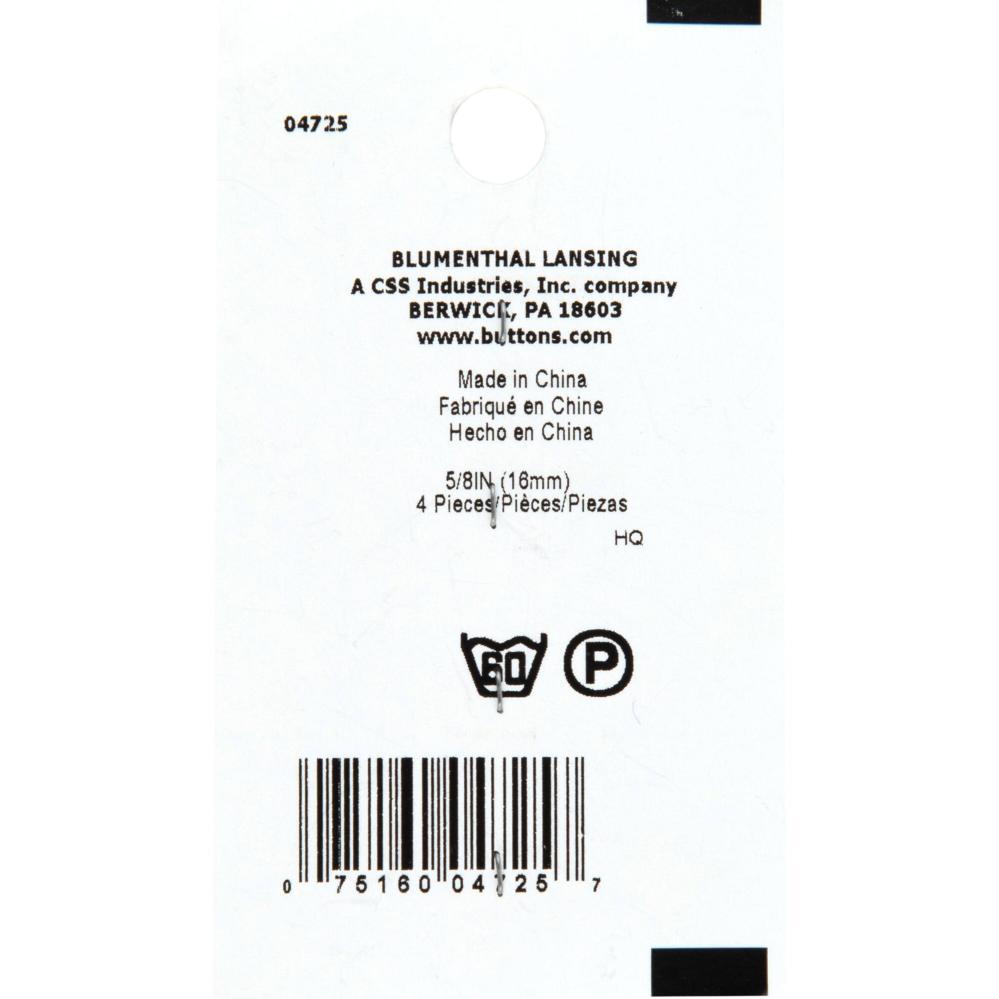 LaMode 5/8" Translucent 4-Hole Buttons, 4ct.